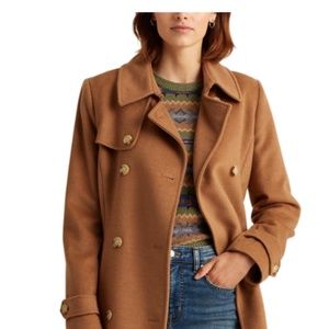 Lauren Ralph Lauren Wool Blend Trench Coat NWT Color: New Vicuna, Size 12